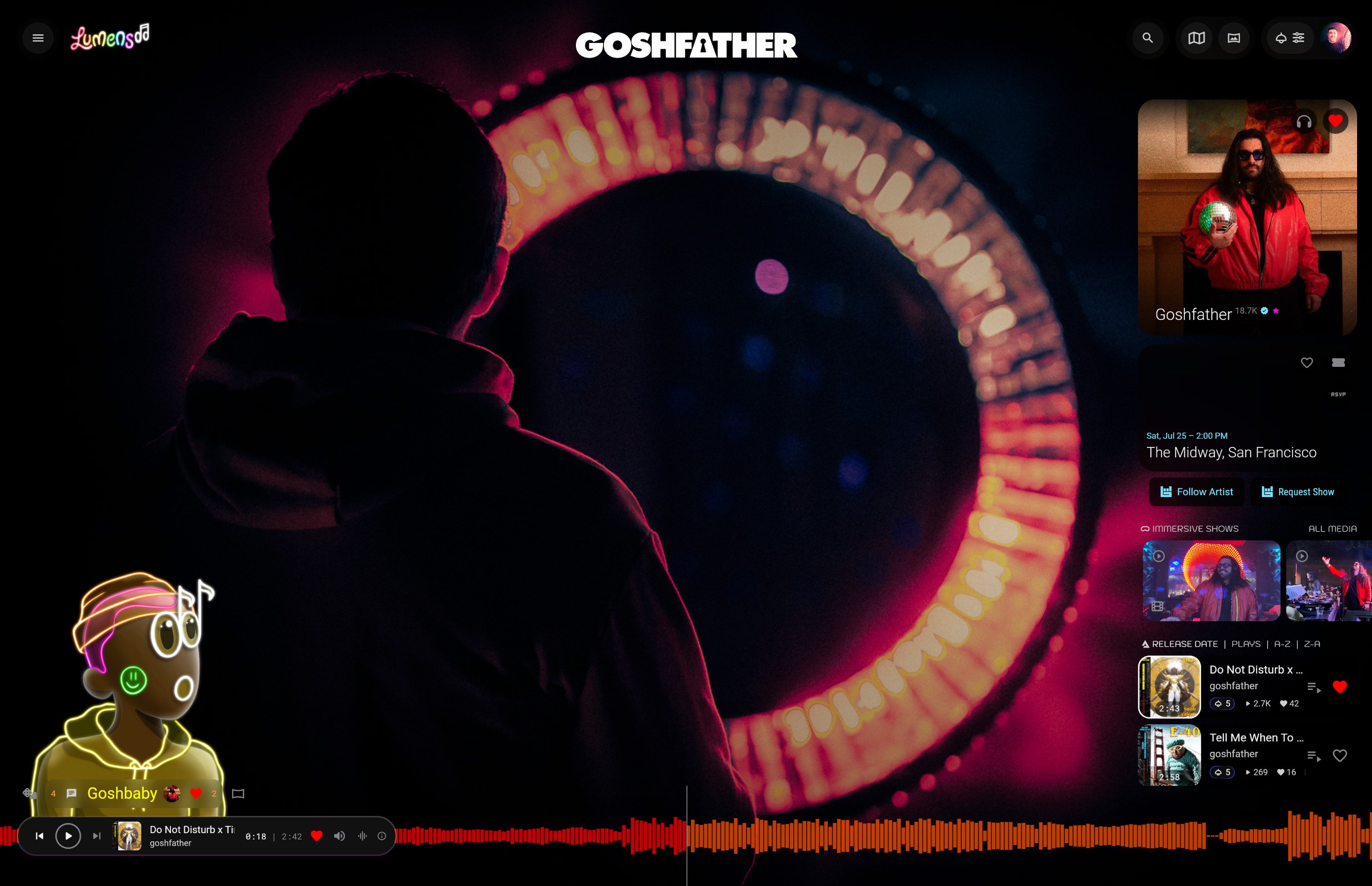 Goshfather Rexy Stage